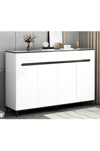 KEKE خزانة أحذية فاخرة متعددة الوظائف مع أدراج تخزين للمدخل 140 سم