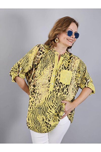 Butik Ayseba قميص إيطالي بنقشة الفهد من بارك مودا