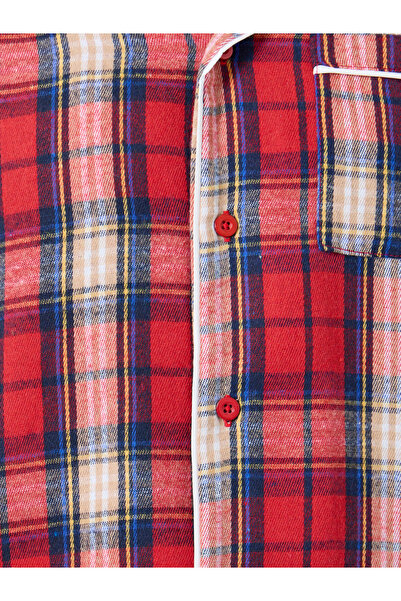 Styli Family Pyjamas - Men Check Pocket Piped Shirt and Pyjama Set