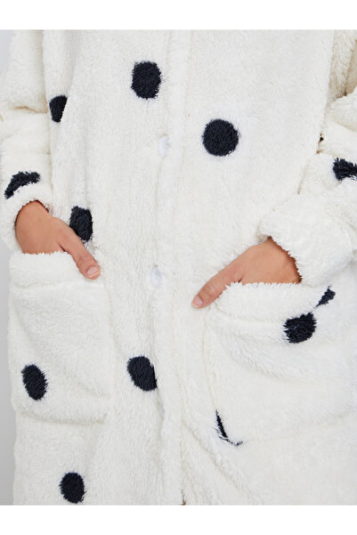 Styli Fleece Spot Ear Hood Pocket Robe and Pyjama Set