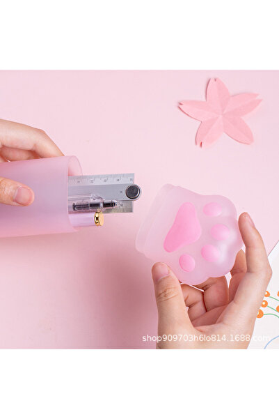 synshop Kawaii Cat Dog Paw Claw Pen Holder Pencil Case Makeup Bag Organizer Glasses Case Gift