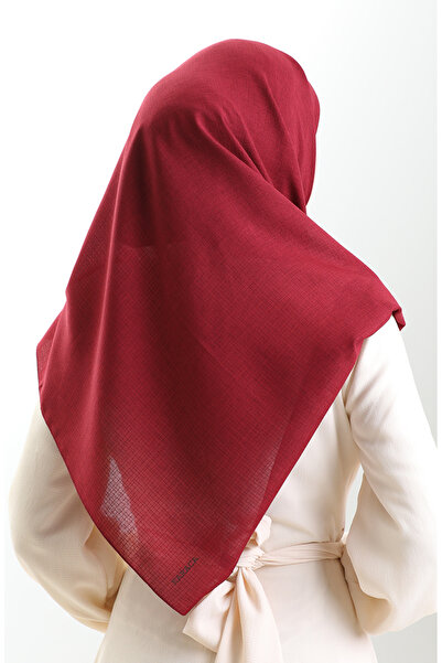 sefamerve Karaca linen scarf 82023-23 burgundy