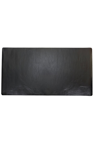 BloominBag Still & Silent - Noir Real Leather Desk Mat MacBook Pad