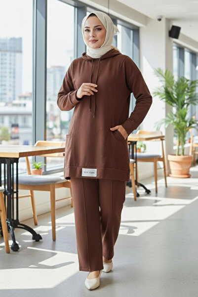 TOFİSA Armalı Double Pocket Vortex Double Suit Coffee - 27982-Brown