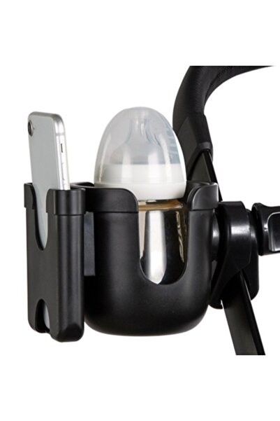 Ikonka Bottle holder and Ikonka, with attachment to stroller and tricycle, black