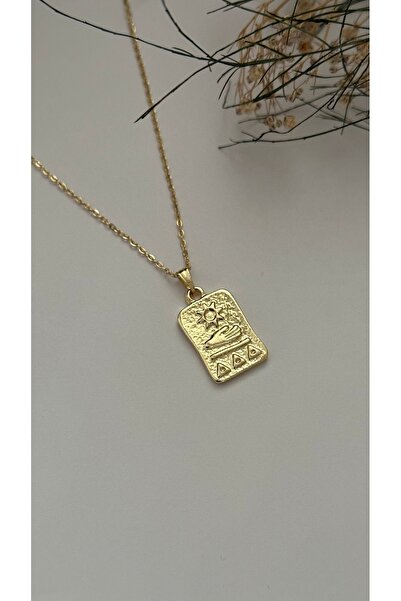 mibrillo Çelik plaka vintage kolye . Bereket kolyesi . Etnik sembollü plaka k...