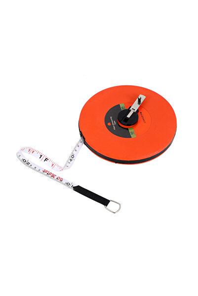 Lawazim Fiber Measuring Tape 50m - Inch Metric Double Brake Magnetic Tip Tape for Construction