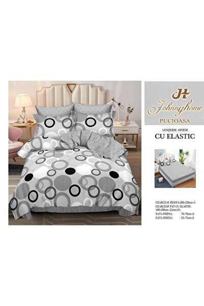 Inovius Lenjerie de pat cu elastic 6 Piese Luxury Johnny Home Pucioasa DSIPRO119