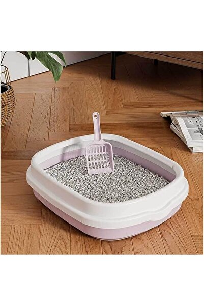 Yarı Kapalı Plastik Kedi Kum Kabı 40* 34* 12* cm