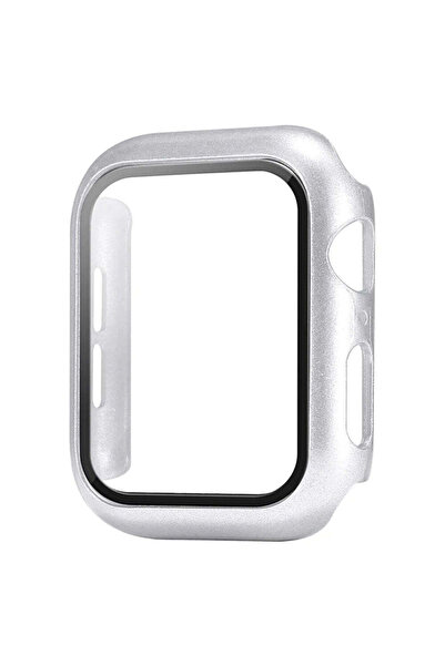 Casey Studios Husa cu Folie Apple Watch 3/2/1 - 42MM, Policarbonat Dur, Slim, Anti-Soc Full Screen, Silver