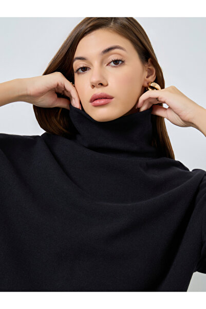 Styli Black Oversized Winter Knit Top and Pants Co-Ords