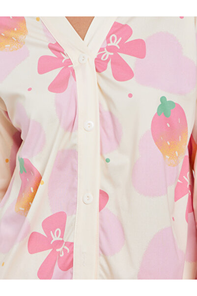 Styli Floral Print Shirt and Pyjama Set