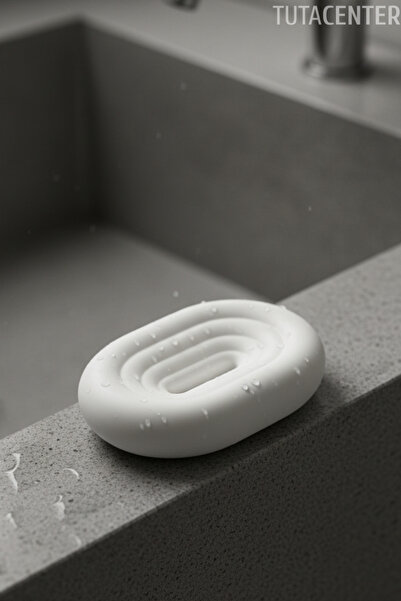 TUTACENTER Şık ve Fonksiyonel Plastik Banyo Sabunluğu - Su Tahliyeli Katı Sabunluk