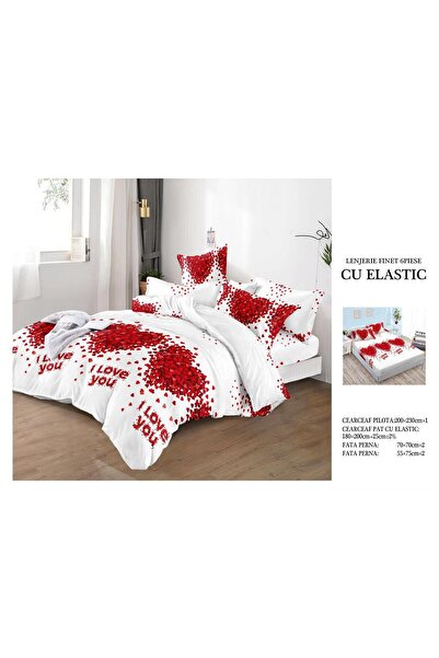 Inovius 6 Piece Luxury Johnny Home Elastic Bed Linen Set Pucioasa DSIPRO141