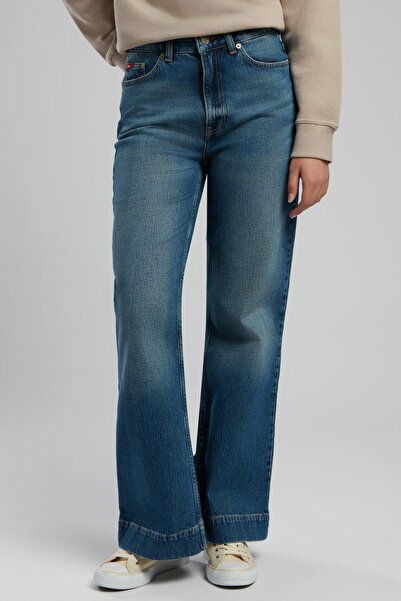 Lee Cooper Sandy High Waist Wide Leg Cut Wide Leg Francesca Light Women's Jeans