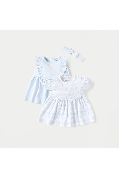 Juniors 3-Piece Assorted Dress and Hairband Set