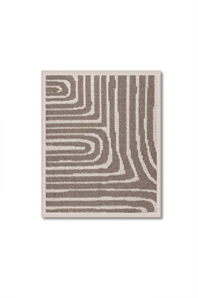 Bluenity Gela Natural Cotton 2-Piece Bath Mat & Rug Set 60X100 50X60 Beige