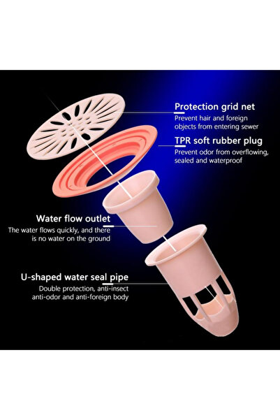 MaffStuff MaffStuff® ABS Anti-Odor Drain Plug 8x7.5 cm – Insect Protection and Effective Sealing