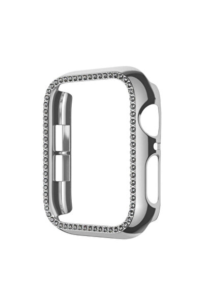 Casey Studios Husa Diamond pentru Apple Watch 3/2/1 - 38MM, Policarbonat Dur, Ultra-Subtire, Silver
