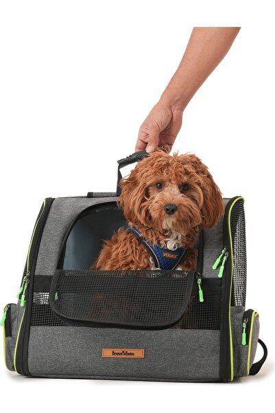 BRAVE PAWS Kedi ve Köpekler Için Piramit XL Taşıma Çantası - Geniş Alan Haval...