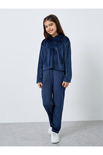 Styli Teens Velour Embroidered Hoodie and Joggers Set