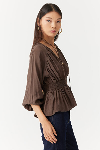 PAULMARK Women's Gather Detailed Blouse