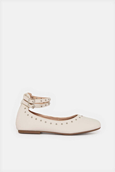 REDTAG Senior Girls Cream Stud Ballerina