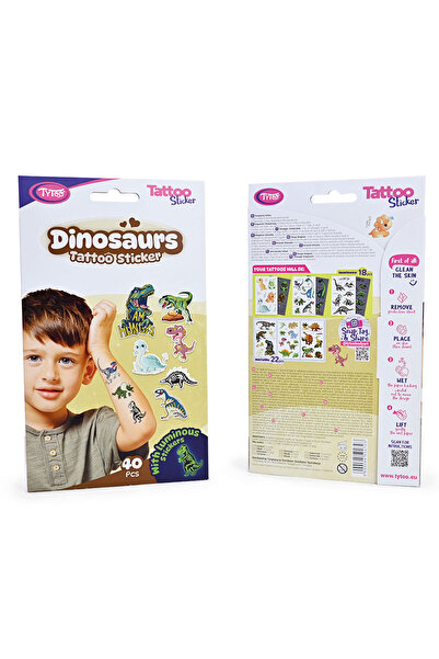 Alista Home Dinosaur tattoo sticker set - 40 pcs/pack