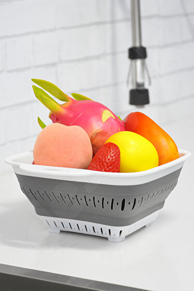 Destpak 5-Piece Accordion Strainer Set - Brass, Oval, Round, Handle, Square Strainer - Collapsible Strainer Set