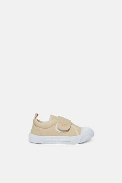 REDTAG Infant Boys Cream Velcro Sneakers