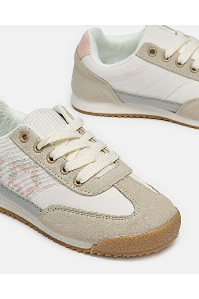 REDTAG Girls Grey Star Sneakers
