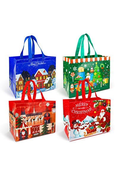 Alista Home Punga decorativa pentru cadouri – 31 x 25 x 17 cm – 4 modele – material textil netesut