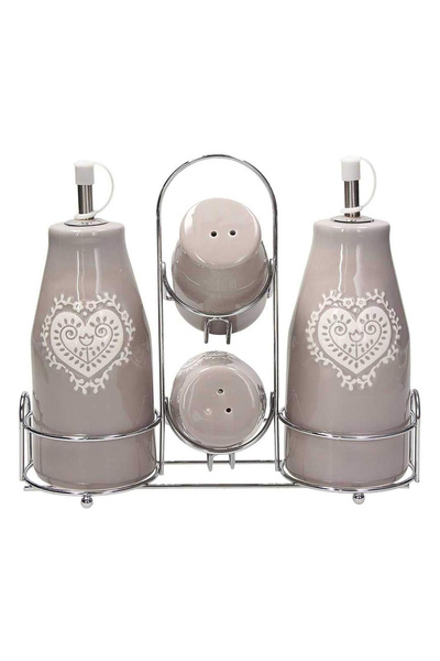 Tognana Montana cruet set (salt, pepper, oil & vinegar)
