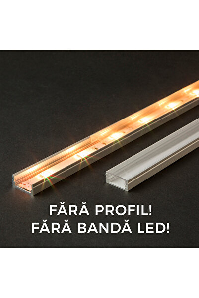 CED AUTO TRADE Transparent screen for LED aluminum profile - 2000 mm