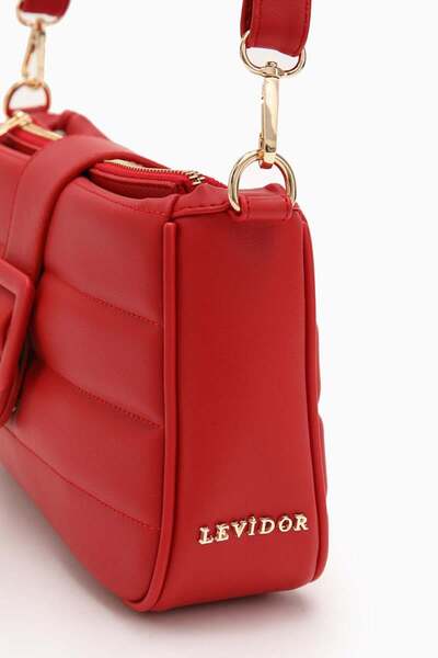 Levidor Quilted Soft Women's Shoulder Bag, Messenger Bag, Women's Bag 2 Different Straps ( 27x16x7.5 cm)