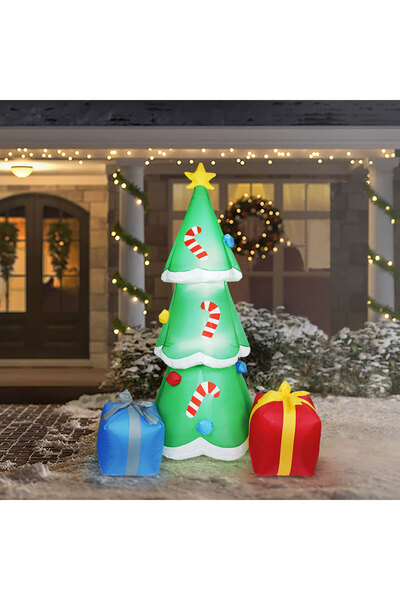 CED AUTO TRADE Inflatable Christmas tree - 180 cm - IP44 - 12 white LEDs - 100 - 240 V