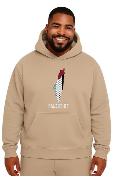 BENROMA Palestine Printed Large Size Unisex Sweatshirt