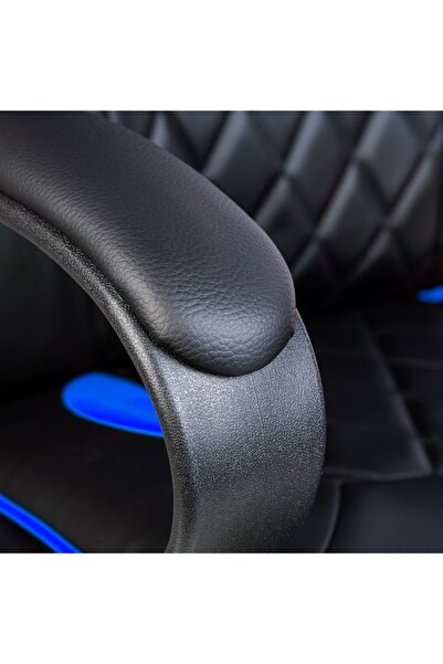 CED AUTO TRADE Gaming chair with armrest - black / blue - 71 x 53 cm / 53 x 47 cm