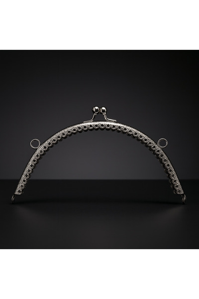 Prestij Boncuk Silver Color Metal Oval Purse and Wallet Clip 20 cm