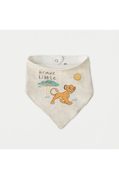 Disney Simba Print Bib with Snap Button Closure