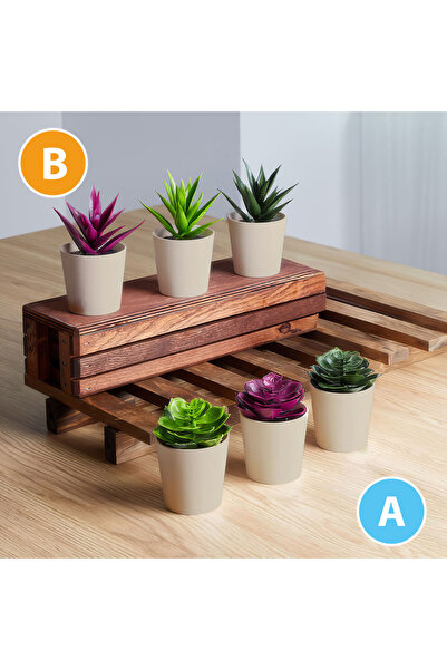 Alista Home Decorațiune plantă artificială - în ghiveci - 6 x 9 cm - 6 tipuri