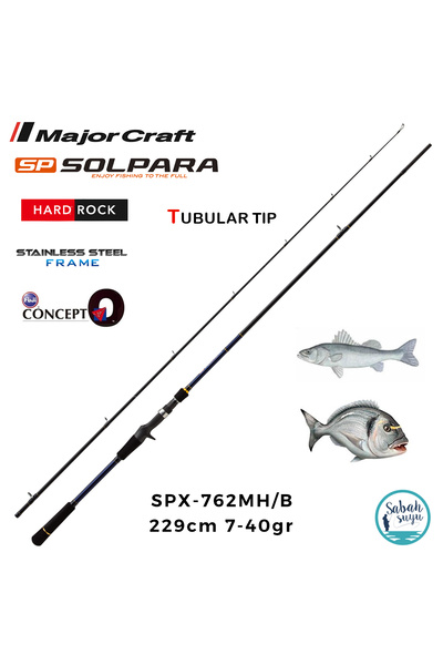 MAJOR CRAFT Solpara SPX-762MH/B 229cm 7-40gr (2P) Tetikli Spin Kamış