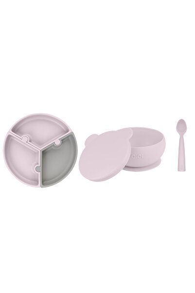 OiOi 3 Piece Puzzle Nutrition Set Misty Lilac