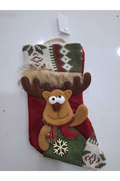 Astaş جوارب عيد الميلاد الملونة على شكل غزال، 22 سم، تصميم لطيف وناعم