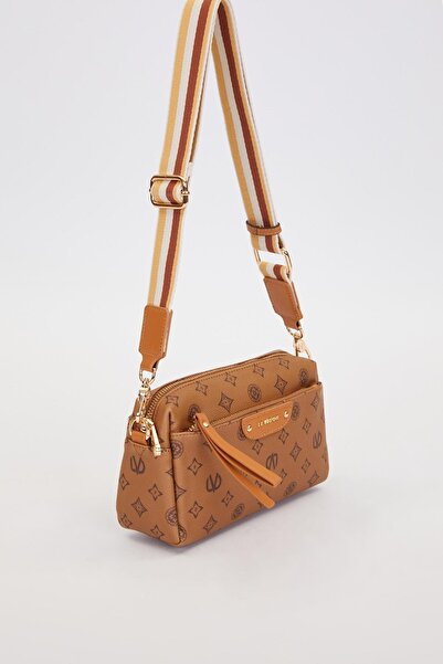 Levidor Dark Brown C8 Belted Shoulder Bag