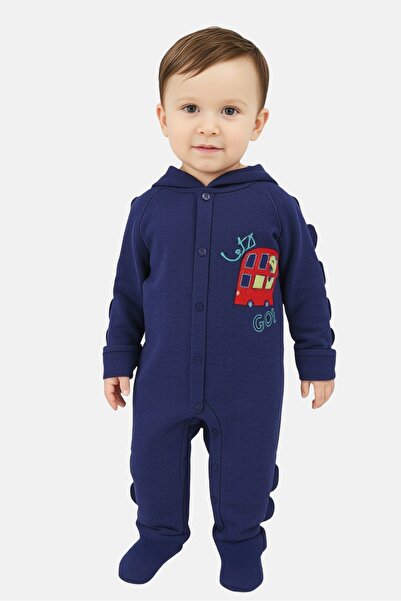 Hamleys Toddlers Boy Embroidered Long Sleeve Bodysuits, Blue