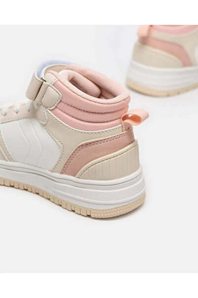 REDTAG Girls Multicolour Color Block High-Top Sneakers