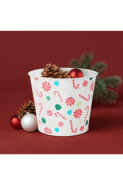 Alista Home Διακοσμητική μεταλλική γλάστρα – σχέδιο από ζαχαρωτά – O13 x 11 εκ.
