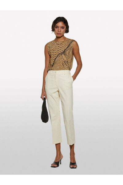 Sisley Women's Stretch Cotton Regular Waist Straight Fit Pants 325P4Enmle02X-Sis26J