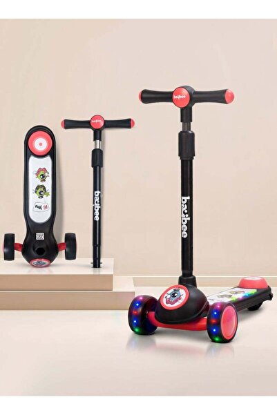 BAYBEE سكوتر سونيك سكيت للأطفال، سكوتر للأطفال بثلاث عجلات مع مقبض قابل لتعدي...